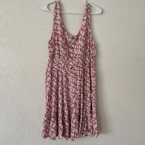A.U.W pink floral tier dress